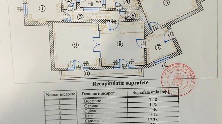 3 CAMERE | VILA INTERBELICA | ZONA EMINESCU | CENTRALA PROPRIE | 10 MIN METROU - Schiță 10