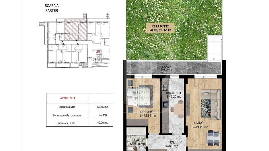 2 camere cu gradina  Pallady Metrou Nicolae Teclu - Schiță 18