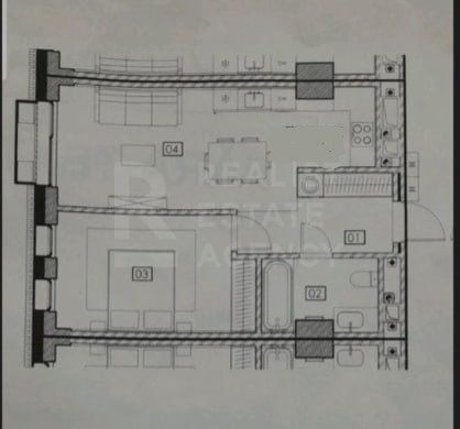 Vânzare, apartament, 1 cameră, bd. Renaşterii Naţionale, Râșcani - Schiță 3