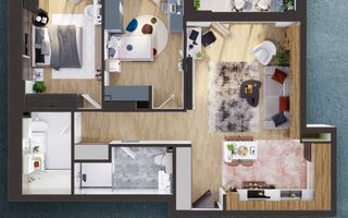 Apartament cu 3 camere in Iris - Ansamblu Exclusivist, imobil nZEB - Schiță 2