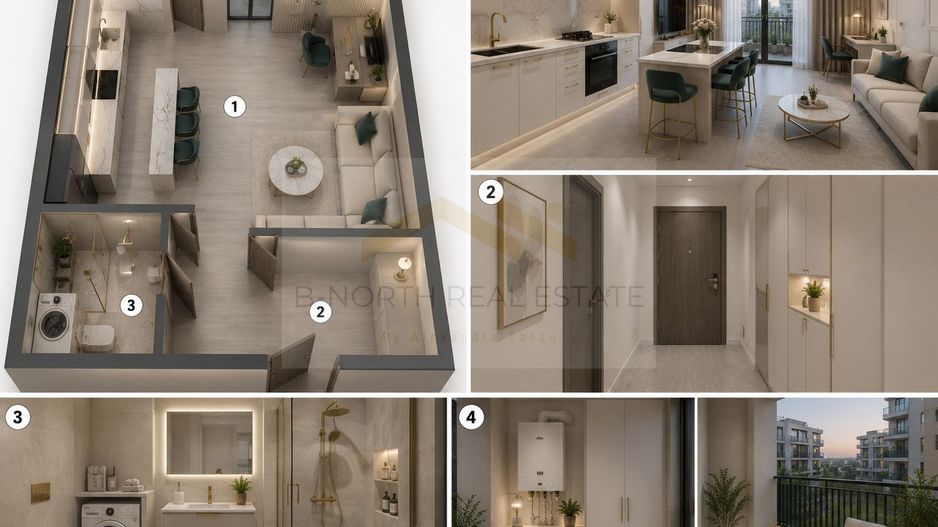 Studio nou în Ivory Residence Pipera | 43,7 mp | Ideal pentru investiție - Poză 6