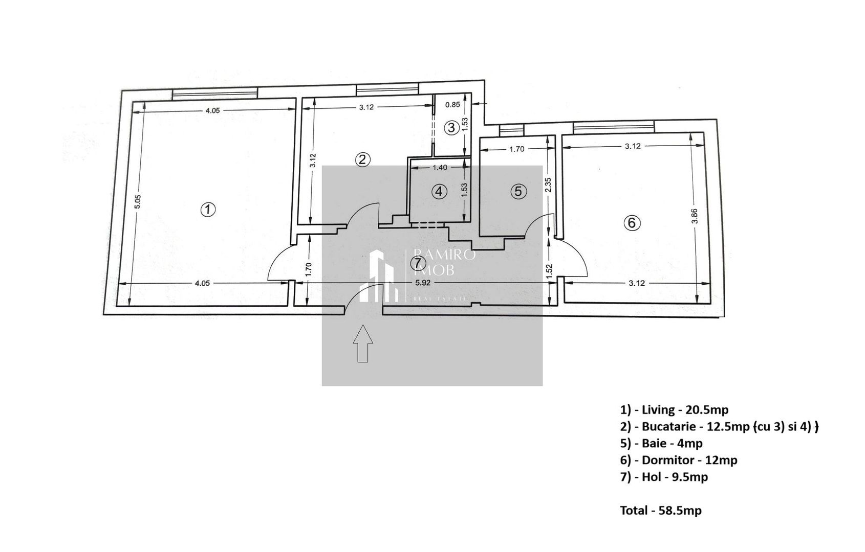 Apartament 2 camere decomandat an 1990 - metrou Eroii Revolutiei - Poză 3