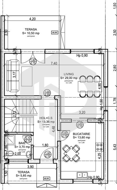 Casa in Selimbar - Zona El Gringo - 120 mpu+ gradina 216mp-Finalizata - Poză 4