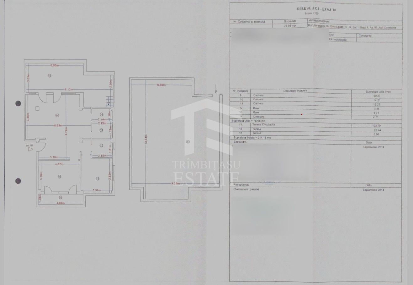 Apartament | 3 camere | Terasă panoramică 100 mp | Parcare - Poză 21