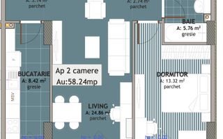 Apartament cu 2 camere in Iris - Ansamblu Exclusivist, imobil nZEB - Schiță 6
