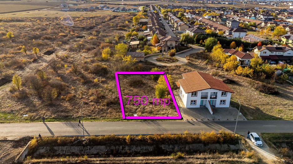 Teren 750 mp  cu toate utilitățile | Via Carmina | 100 €/mp - Poză 3