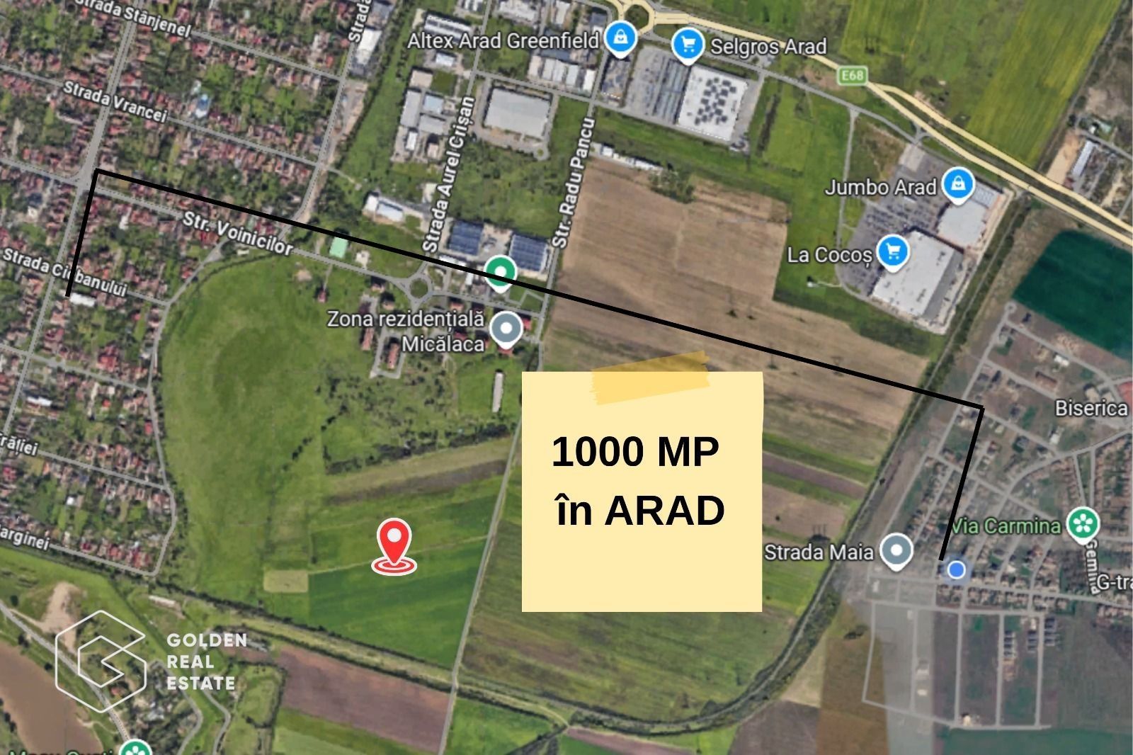 Teren arabil intravilan, 1000 mp, Arad - Poză 1
