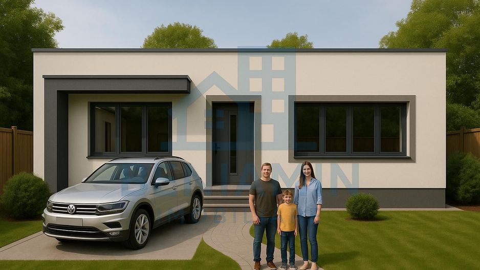 Casa 3 camere doua bai-Gaze-Curent-Apa-La cheie-Finisaje la alegere - Poză 1