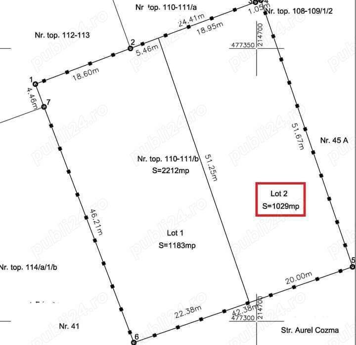 COMISION 0 | 2 Terenuri intravilane | 2.212 mp | FS 43 m | Mosnita Veche - Poză 2