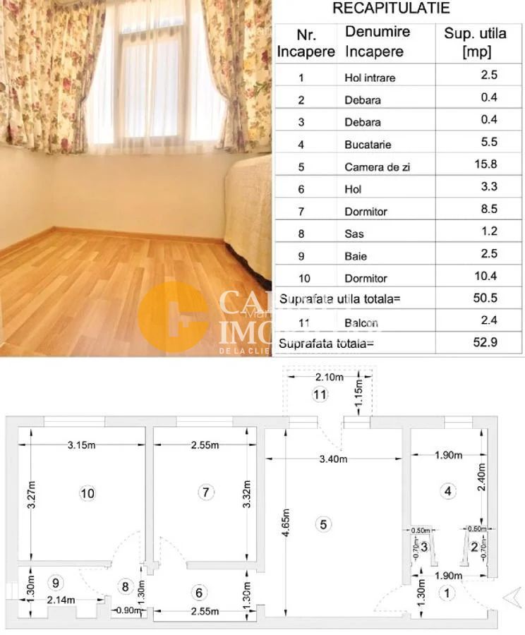 3 Camere Semidecomandat- Etaj intermediar-Zona Alexandru cel Bun - Poză 13