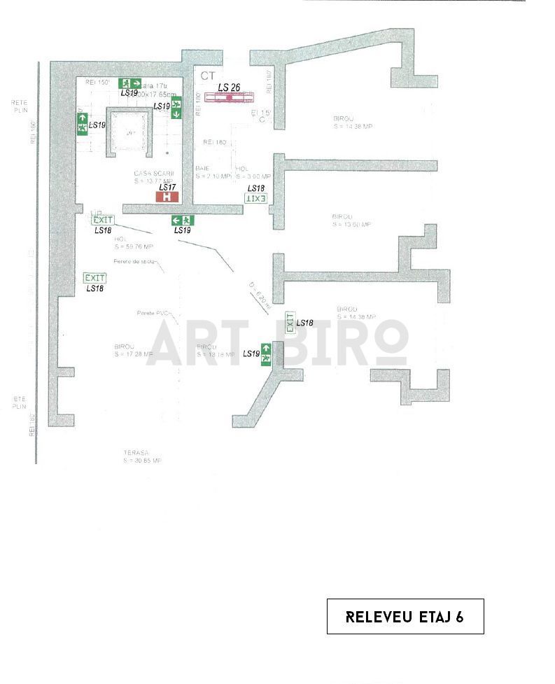 Zero comision, 107mp birou ultracentral Universitate, terasa, 10' [M] - Schiță 8