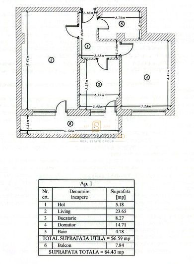 Apartament 2 camere decomandat | Gata de mutare | Biruintei - Popesti - Schiță 7
