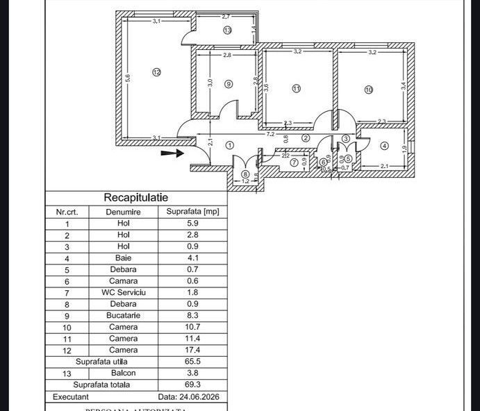 Vanzare Apartament 3 camere, 2 bai, 65 mp utili, decomandat – Piața Rahova - Poză 12