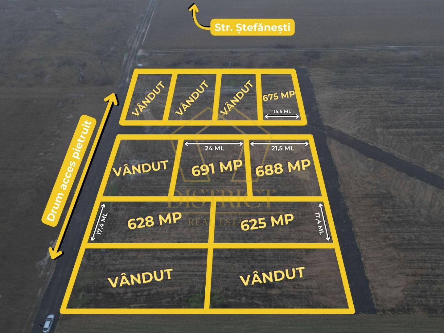 Parcele de teren duplex/individuala front 15.5-24ml | Mosnita Noua - Poză 1