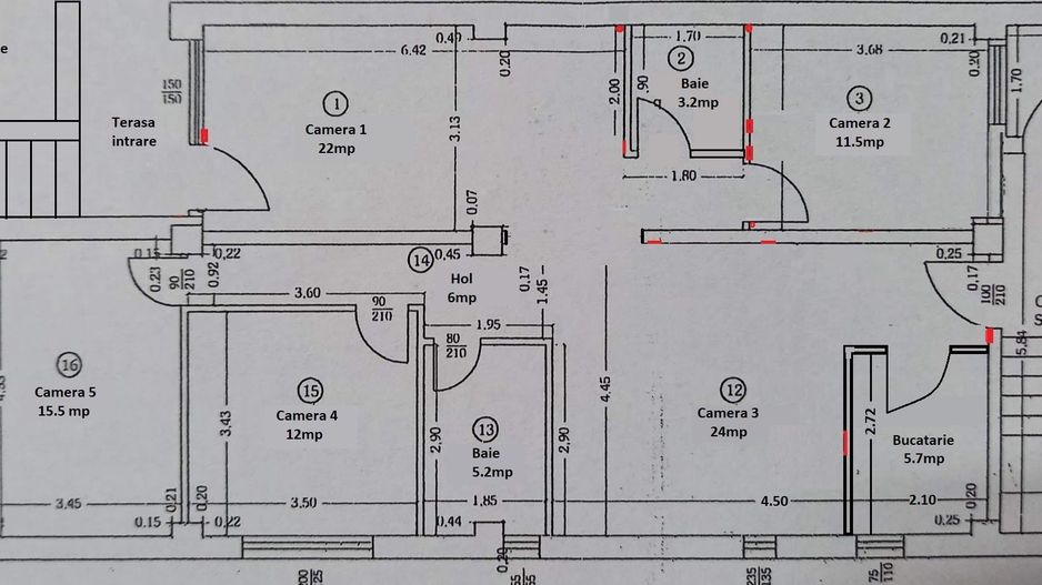 APARTAMENT 5 CAMERE BLOC NOU METROU 1 MAI - Poză 8