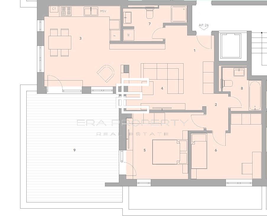 Penthouse 3 camere 80 mp, terasa 32 mp, Turnisor /Sibiu - Schiță 16