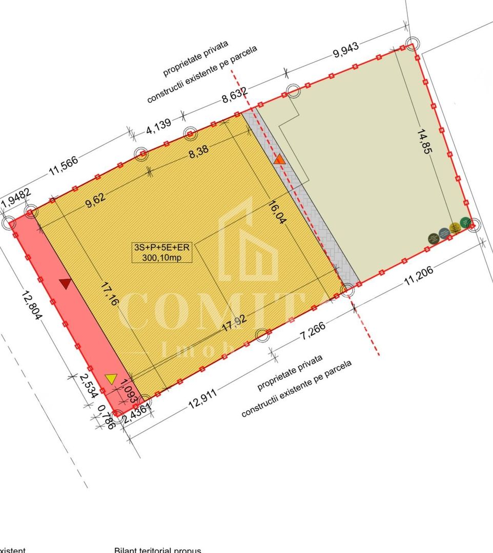 Teren ultracentral Cluj pentru investiție posibilitate 1-3S+P+5E+1R - Poză 6