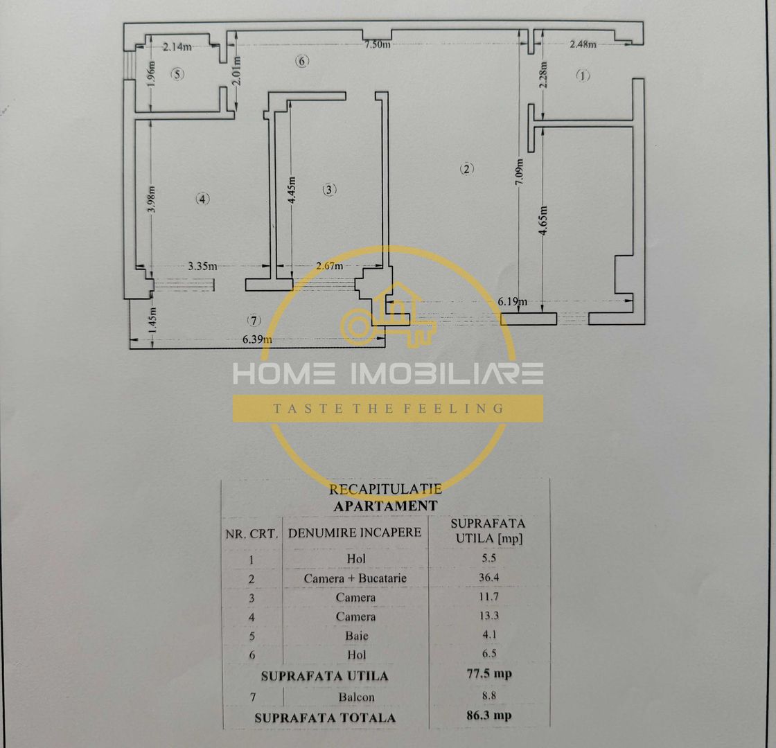 Apartament 3 camere, etaj 3/5 86mp // Valea Lupului - Rond Era - Poză 8
