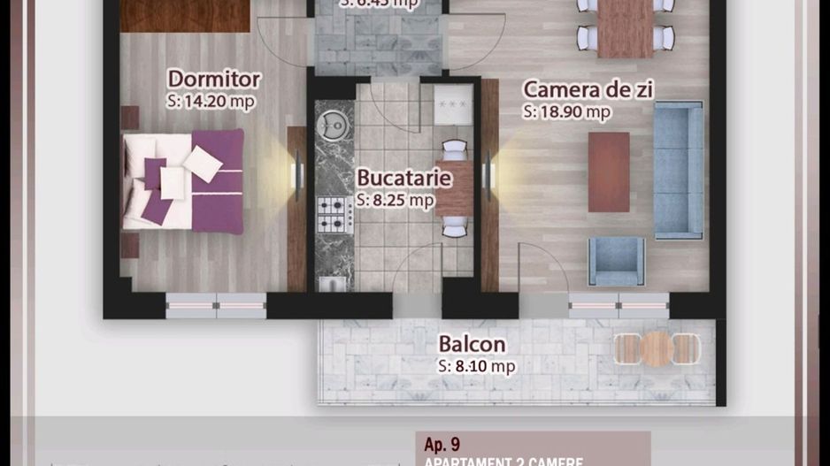 Apartament 2 camere decomandat,Cel mai mic pret, Rezidential Pallady - Poză 2