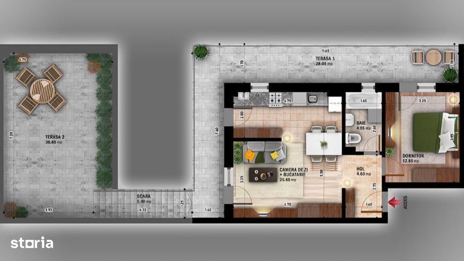 BRASADAS vinde Penthouse 4 cam spatios Metrou Parc Titan - Poză 5