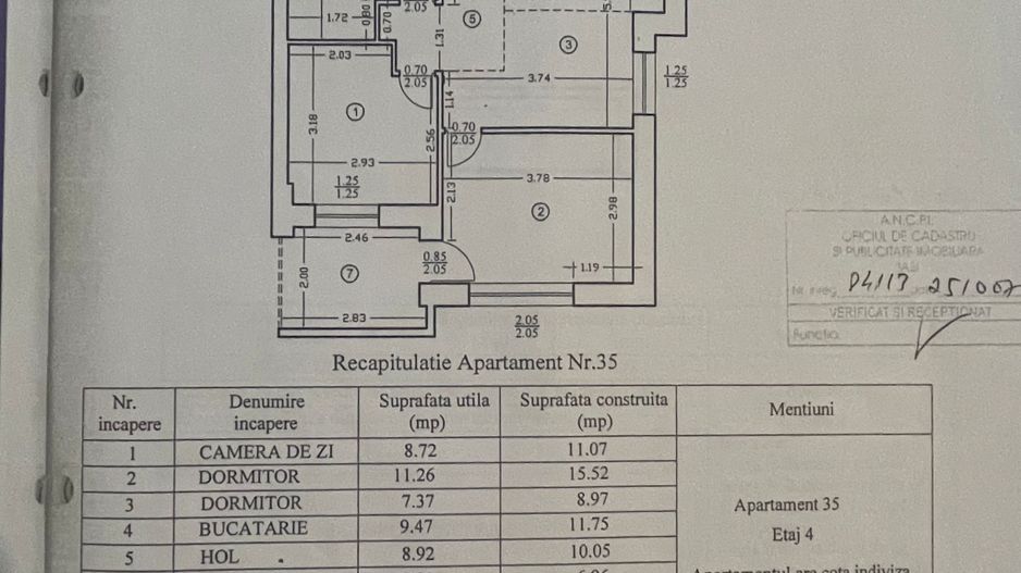 Apartament SD etaj intermediar 57 mp Tatarasi 115000 euro - Poză 10