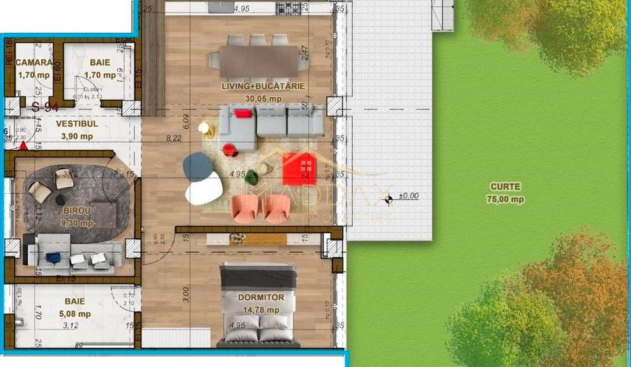 Apartament de vanzare 3 camere + curte 75mp***Domenii - Poză 11