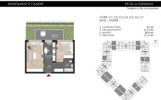 Apartament 2 camere decomandat + Grădină Proprie - Atria Urban Resort - Poză 7