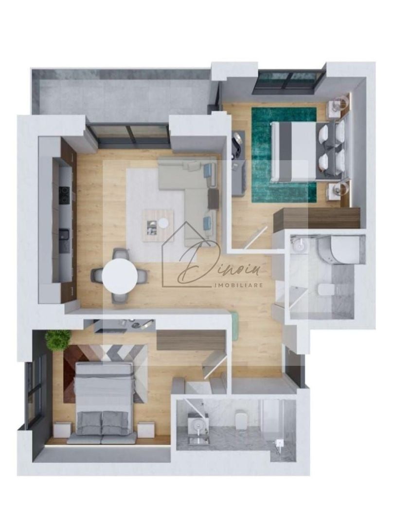 Apartament 3 camere Cortina North Pipera I 216k TVA inclus - Poză 3