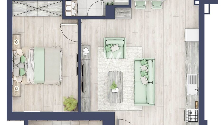 Apartament 2 camere  LA CHEIE  Sibiu - Schiță 15