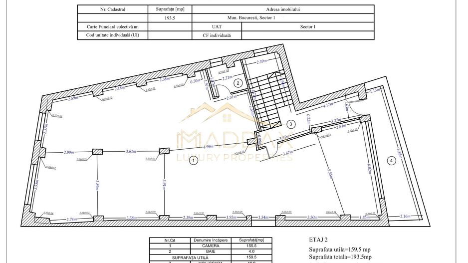Spatiu comercial **2E+M ** 480mp // Victoriei - Schiță 57