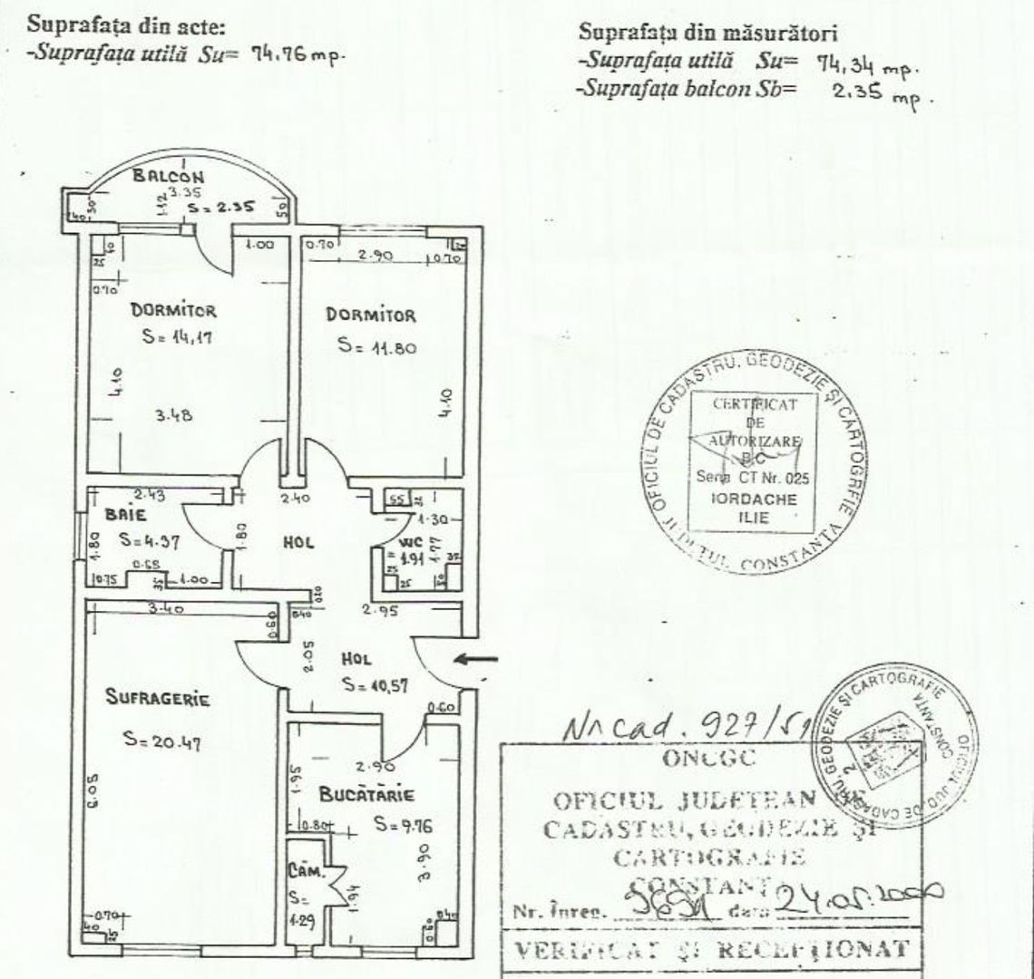 Apartament 3 camere de vanzare - zona Tomis 3 - Gaze / Ocazie Unica - Poză 19