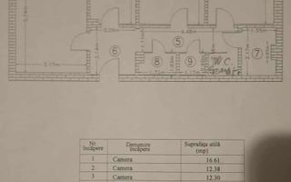 Apartament 3 camere | centrală proprie | Tei - Schiță 7