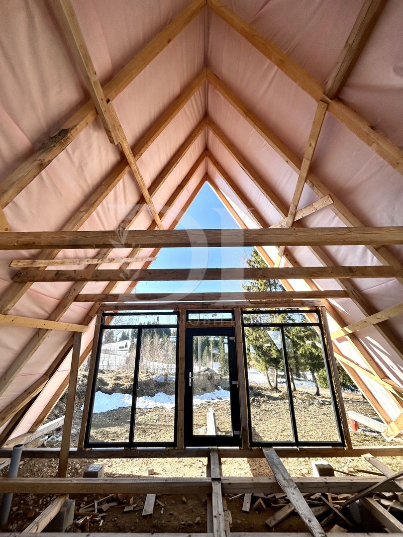 Cabana tip A frame si teren 1000 mp de vanzare / Marisel . Cluj - Poză 7