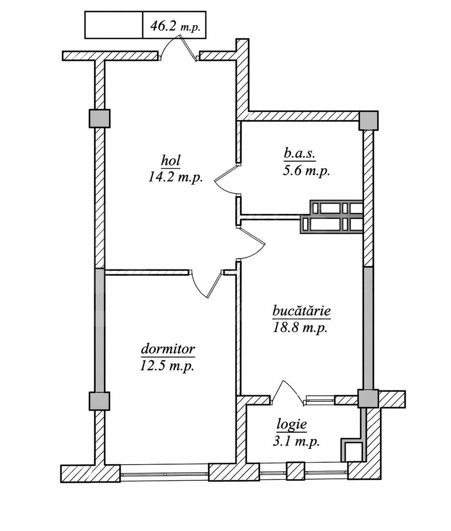 Vânzare, apartament, 1 cameră, str. Nicolae Dimo, Durlești. - Poză 2