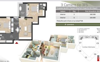 Apartament 3 camere spațios, amenajat, bloc nou, comision 0% - Poză 17