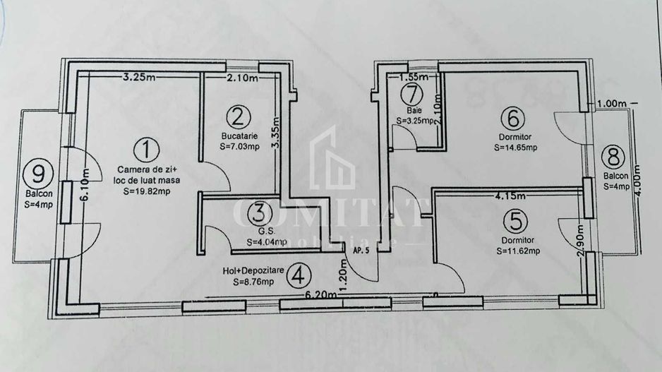 Apartament 3 camere | La cheie | 69mp | Zona Regina Maria Borhanci - Poză 12