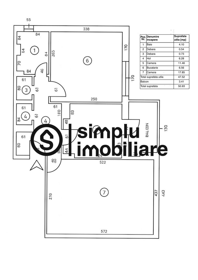 2 decomandate -Rovine - Schiță 3