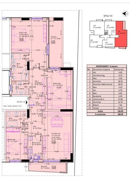 Apartament 4 camere spatios I Zona Baneasa / Aerogarii –  Imobil nou - Poză 2