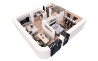 De vânzare apartament 2 camere, ultracentral, semifinisat - Poză 1