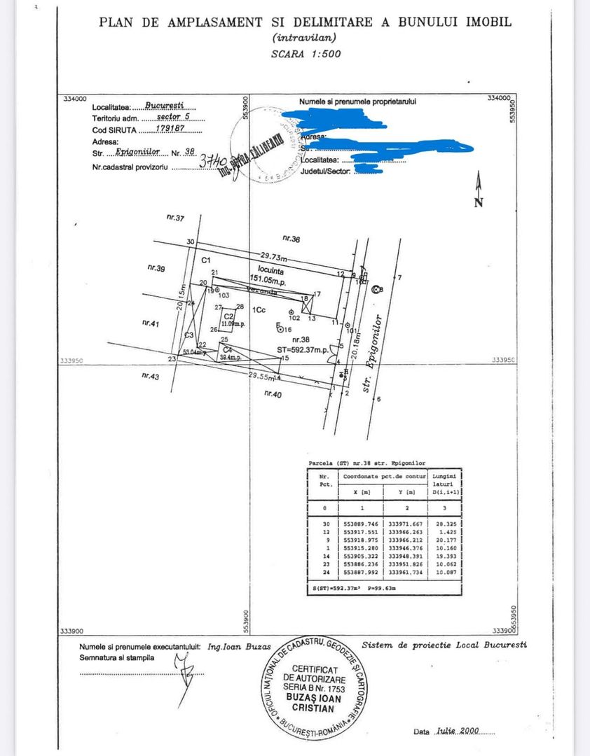 De vanzare teren + casa demolabila, zona Salaj sector 5 - Poză 3