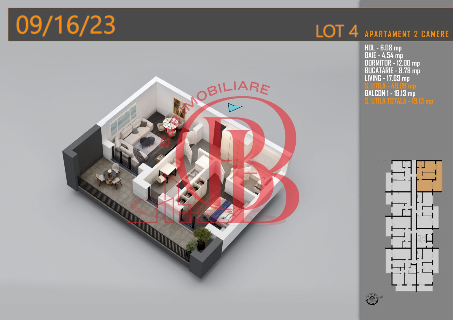 Apartament 2 camere Theodor Pallady-Metrou Nicolae Teclu - Schiță 2