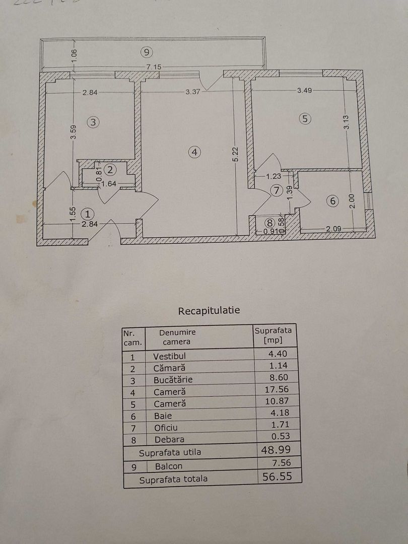 Închiriere apartament 2 Camere MGorjului, centrala proprie, parcare - Poză 8