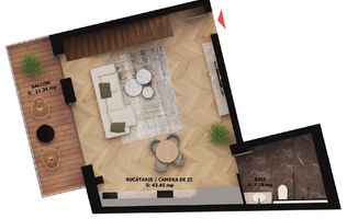 Apartament nou, 2 camere, 240 500 Euro. Comision 0.