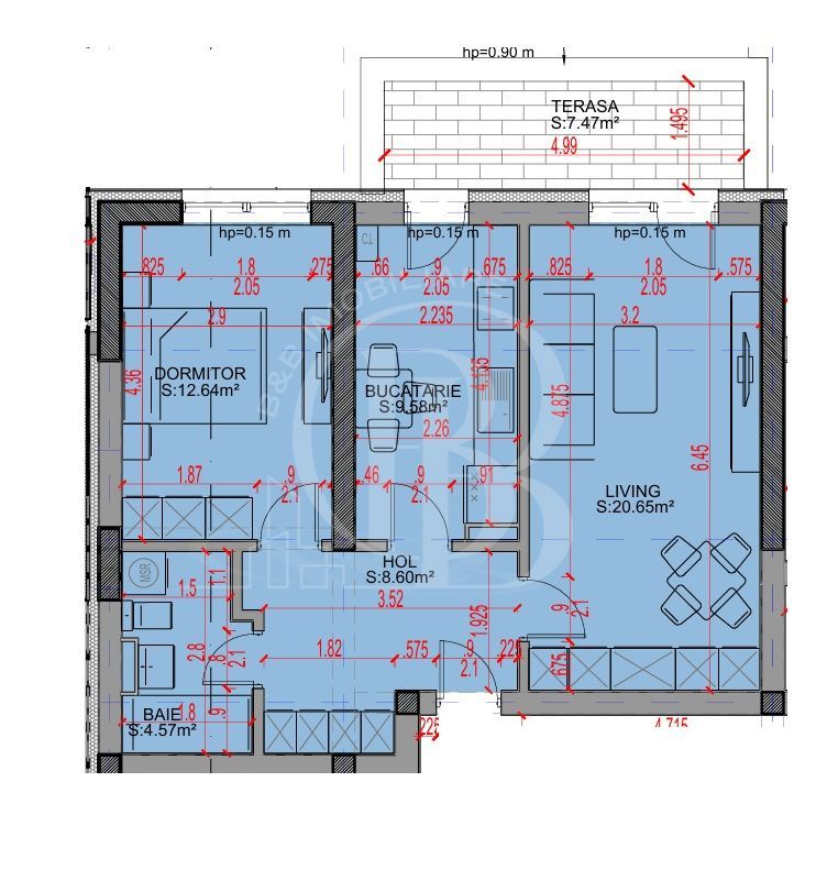 Apartament 2 camere Promo Loc Parcare Theodor Pallady - Schiță 2