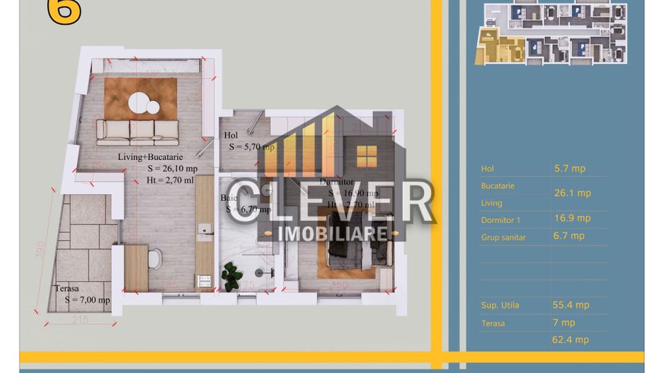 Ap 2 cam 62 mp, Comision 0%, Pallady, 12 min metrou Teclu - Poză 1