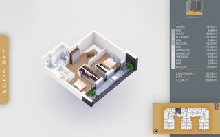 Duplex 3 camere cu dressing si 3 bai la 700 m de M Nicolae Teclu Titan Pallady - Schiță 9