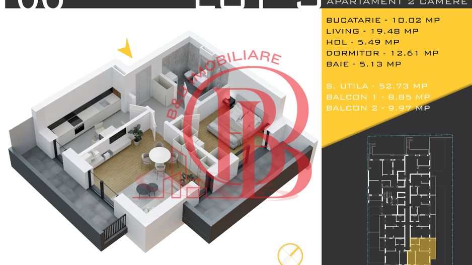 2 camere decomandat Titan Pallady  Metrou Nicolae Teclu - Schiță 11