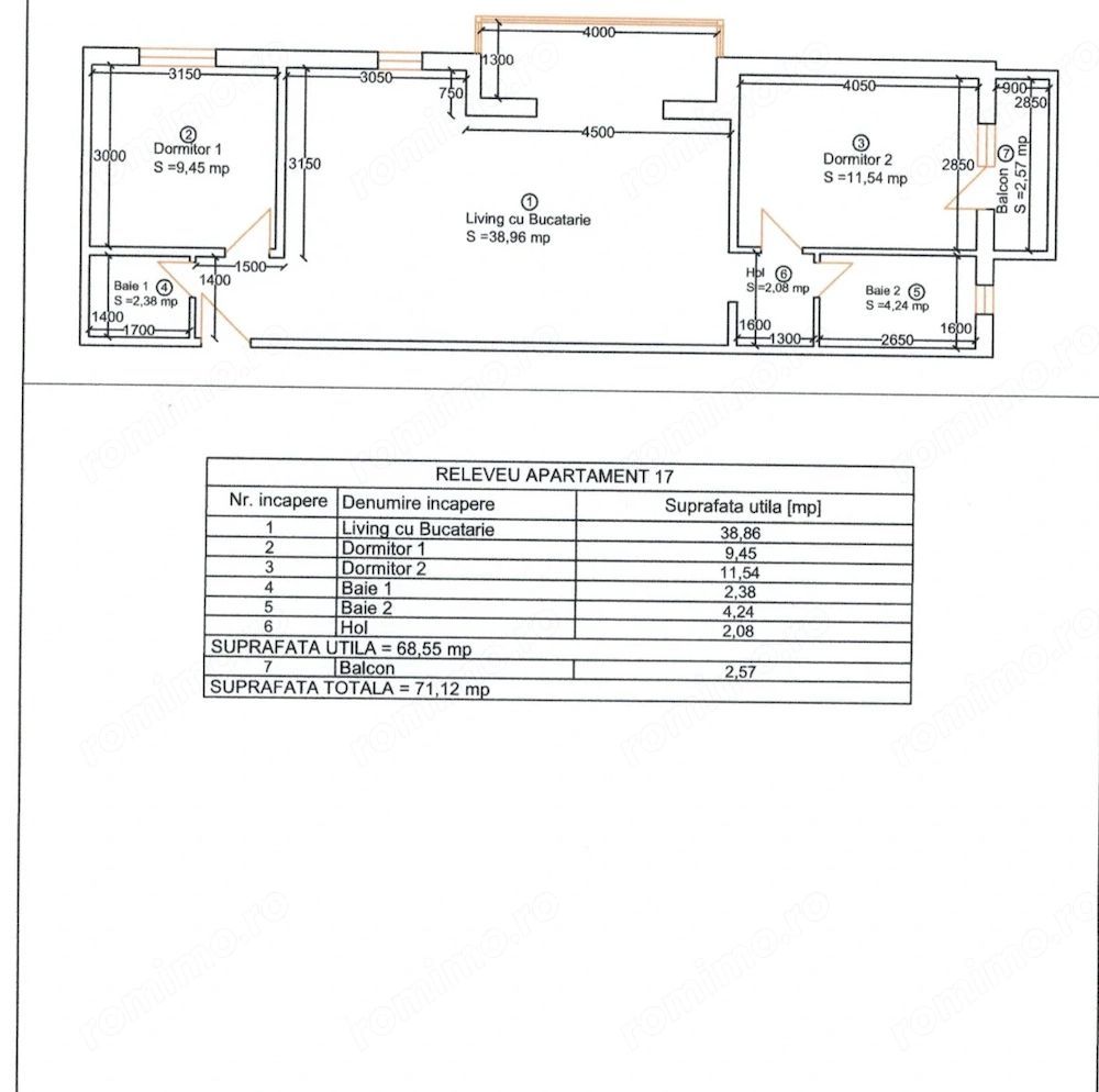 Ap. 3 camere, 71 mp, certif. energetic A, et 5 ( M) - Poză 3