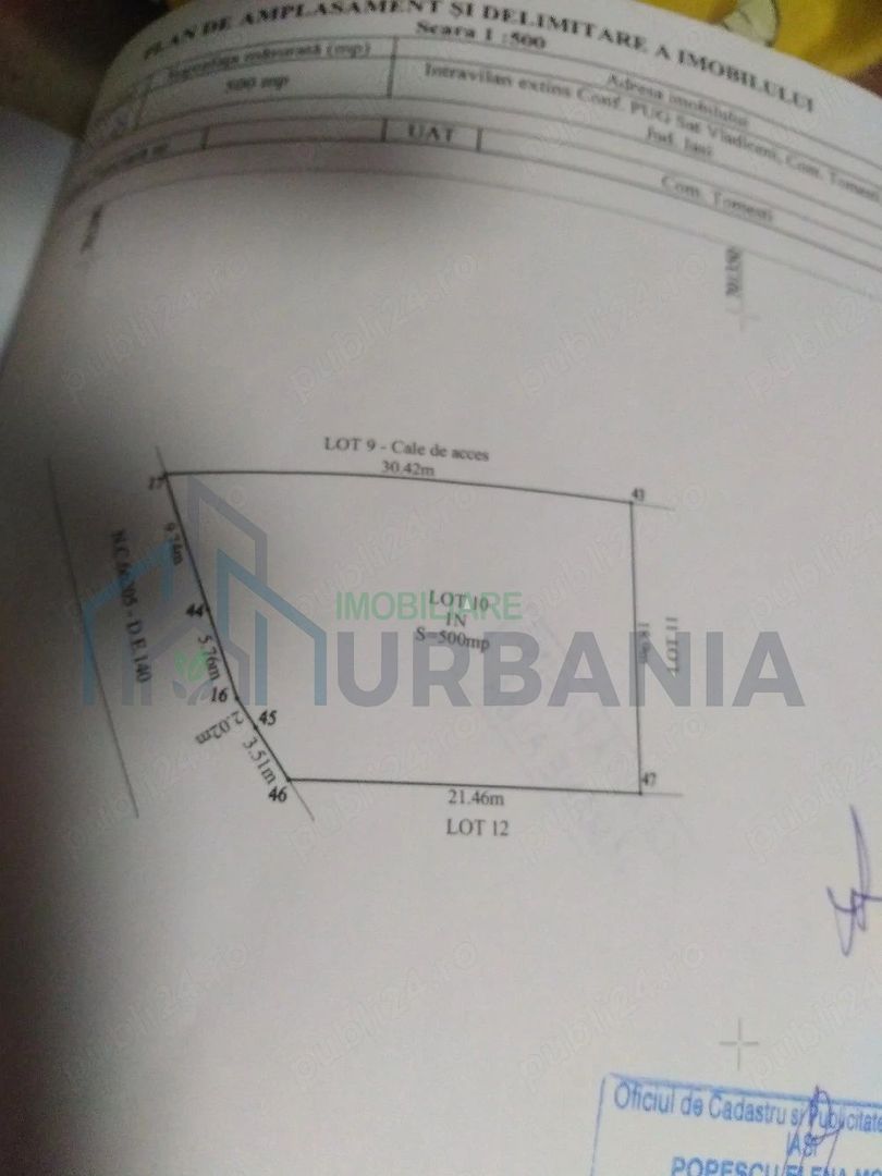 Teren intravilan 500 mp de vânzare pe strada Sfântul Nicolae, Vlădiceni, Iași - Poză 2