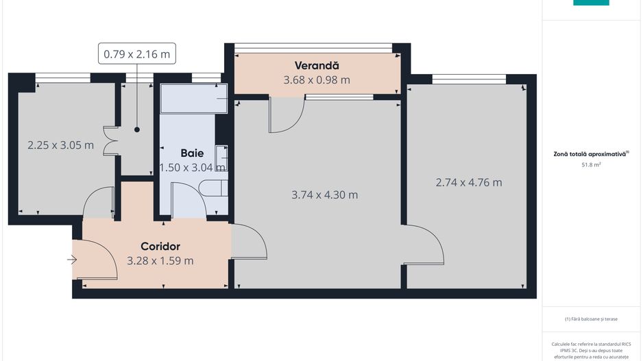 Apartament 2 camere – Rogerius - Poză 8